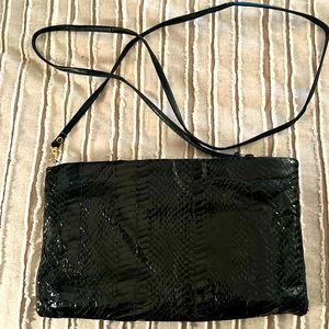 Vintage Black Gimbels Snakeskin handbag